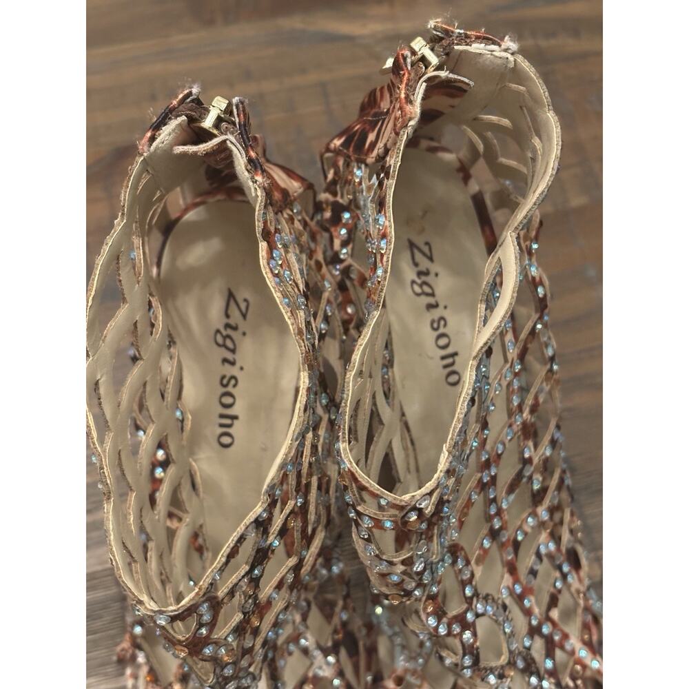 Zigi Soho Duran Mermaid Cage Peep Toe Stiletto Heels Women’s 8.5M - Picture 6 of 8
